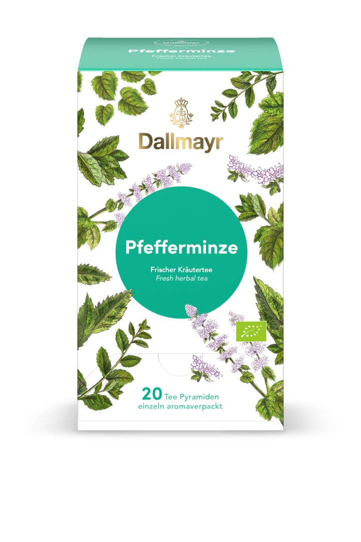Dallmayr Tee  - Pfefferminze Bio Kräutertee im Pyramidenbeutel